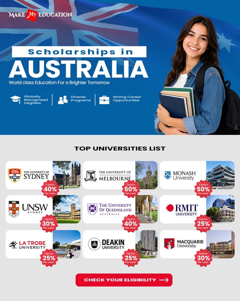 Scholarships in Australia — top universities, up to 50% off